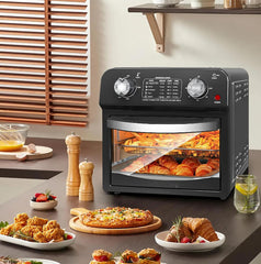 12 Liter Air Fryer,Dual Knob Control Healthy Oil-free Cooking Oven,450°F Temperature Range,Presets for French Fries, Pizza, Chicken, Fish, and Toast – Healthy Oil-Free Cooking oven