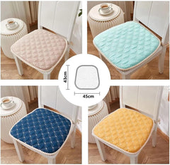 TANGHULU Chair Cushions for Dining Chairs with Ties, Upgrade Memory Foam Seat Cushions, 45x43cm U-Shaped Kitchen Chair Pads, Non-Slip Seat Pads with Detachable Cover(Color:Gray,Size:1pack)