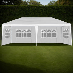 10' x 20' Outdoor Canopy Party Tent with 4 Removable Sidewalls, Heavy Duty Gazebo w/Ground Nails & Windproof Ropes, Large Canopy for Parties Patio Birthday