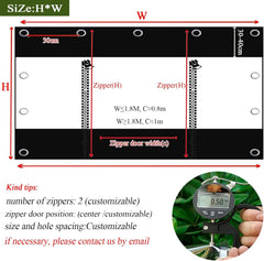 PVC Tarpaulin with Zipper,PVC Clear Waterproof Tarpaulin Side Panels with Zipper,Pergola Patio Porch Gazebo Carport Transparent Tarpaulin,Weatherproof,Customizable ( Size : H2.6xW2.5m/H8.5xW8.2ft )