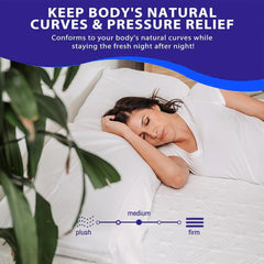 Queen Size 8 inch Mattress, Sleep Gel Memory Foam Mattress with Motion Isolating, Medium Firm Feel Mattress Bed in a Box, Ergonomic Mattress with Fit Spine, White/Dark Gray (Queen)