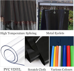 Transparent Tarp Curtains, Clear Gazebo Side Panels with PVC Tarpaulin and Zip, Outdoor Pergola Porch Carport Waterproof Tarpaulin Side Panels, 0.5mm Rain Curtains,WxH-2.5x2.5m/8.2 * 8.2ft