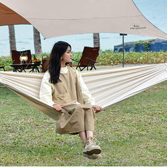 Outdoor Hammock Anti-Rollover Travel Camping Portable Hammock Hanging Chair Outdoor Portable Camping Travel Equipment(White,200 * 100cm)