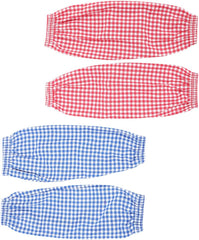 4pairs Plaid Oilproof Arm Sleeves for Housework -resistant Covers Fit for Kitchen Office Use