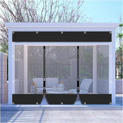 Transparent Tarp Curtains, Clear Gazebo Side Panels with PVC Tarpaulin and Zip, Outdoor Pergola Porch Carport Waterproof Tarpaulin Side Panels, 0.5mm Rain Curtains,WxH-2.5x2.5m/8.2 * 8.2ft