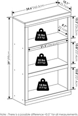 Furinno PASIR Book Shelf, 4-Tier Bookshelf, Bookcase, 9.4" x 23.6" x 41.7", for Living Room, Bedroom, Home Office, Amber Pine