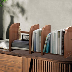 Desktop Bookshelf Desk Organizer Retractable Shelf Book Rack Table Bookcase Countertop Bookcase for Bedroom Living Room Home