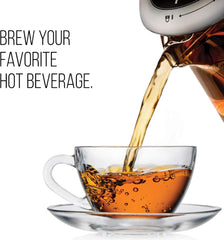 Chefman Digital Electric Glass Kettle, No.1 Kettle Manufacturer, Removable Tea Infuser Included, 8 Presets & Programmable Temperature Control, Auto Shutoff, Water Filter, 6+ Cup Capacity, 1.5 Liter