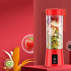 Generic Portable Blender for Shakes and Smoothies, 15Oz Mini Juicer Blender for Fruit, USB-C Rechargeable & Self Cleaning Travel Mixer With Stainless Steel Blades, for Food, Office, GYM, School (Red)