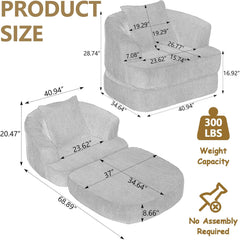 (New) Folding Sofa Bed Sleeper for Adults, Convertible Chair Bed Comfy, Pink Lounge Chairs with Memory Foam/Pillow for Bedroom Living Room Teen Room, Chenille, NO Assembly Needed (Pink)