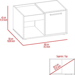 Stylish 2-Shelf Coffee Table in Dark Walnut
