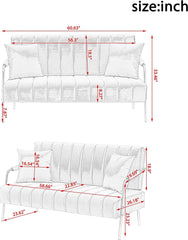 61" Modern Velvet Loveseat Sofa,Upholstery Love Seat Couches with Tufted Backrest,Golden Metal Legs,Accent Sofa for Living Room Bedroom Apartment Office (Drak Grey)