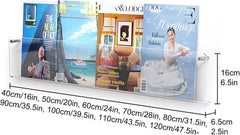 JHDXL Bookcase Bookshelf, Invisible Bookshelf for Small Space, Books/Albums/Files Holder Display Storage Rack Space Saver, for Living Room, Kitchen, Home Office(16 * 70cm/6.5 * 28in)