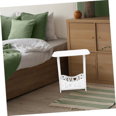 Sofa Side Table Wooden Bedside Table for Spaces Minimalist Design for Bedroom Living Room Convenient Storage and Display