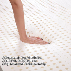 Latex Mattress 90×100cm(35×39inch), 100% Natural Latex Mattresses with Pressure Relief and Support, Natural Latex Mattress Ergonomic and Environmentally Thickened Home Bedroom Cushion,1in