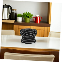 Adjustable Chef Hat for Adults Cotton Kitchen Cooking Cap Breathable Professional Hotel Staff Workwear White Pleated Design