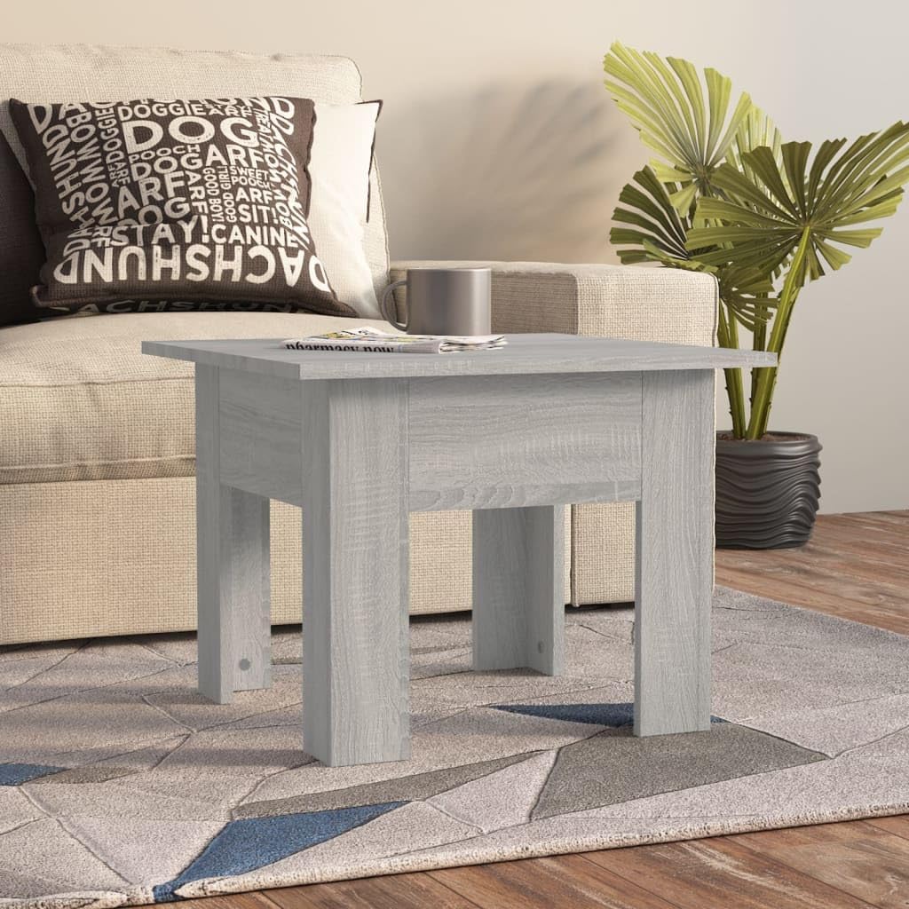 Coffee Table,Sofa Table Dinner Table Storage Table Side Table End Tables with Storage Function Suitable for Living Room Tea Room Office Smoked Oak 21.7"x21.7"x16.5" Engineered Wood