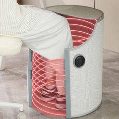 Foldable Under Desk Leg and Foot Warmer Portable Electric Heater 360° Surround Heating Quick Heat for Winter(Gray)