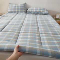 Plaid Printed Mattress for Floor, Portable Japanese Futon Sofa Bed, Folding Floor Mattress for Sleeping, Roll Up Futon Mattress -Japanese Floor Futon Tatami Washable,E,100x200cm/39x79in