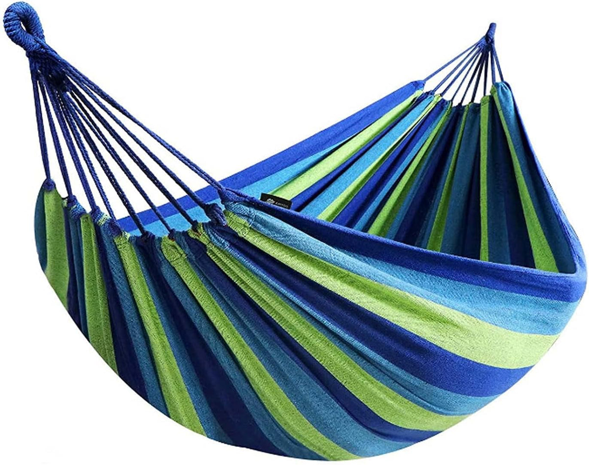 Hammocks for Camping 2 Person, Double Hammock Swing, Hammocks Chairs for Outside, Garden Cotton Hammock, for Travel Patio Garden