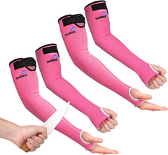 Cut Resistant Farmers Sleeves with Thumb Hole, Arm Protectors for Thin Skin and Bruising, for Gardening, Welding, Kitchen, Arm Guards for Biting, Pet Grooming, Grey, 1 Pair