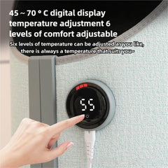 Under Desk Foot Warmer with Insulated Lid Quiet Portable Leg Heater Under for Legs Feet Compact Heater(Pink With lid)