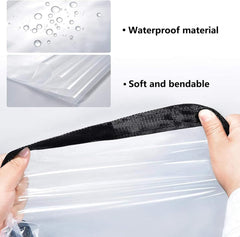 Pergola Waterproof Side Panels with Eyelets Transparent Outdoor Curtains Plastic Tarpaulin, for Gazebo, Gardens, Patios (Color : Clear, Size : 6x4m(19.68x13.12ft))