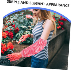 2pairs Plaid Oilproof Oversleeves for Kitchen Cleaning Reusable Arm Protectors Elastic Easy to Clean and Maintain for Housework and Cooking Tasks