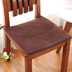 Square Velvet Chair Cushion, Soft Non-Slip Back Seat Cushion with Fixed Straps for Home Office Decor Hot Pink 16" x 16", Set of 4