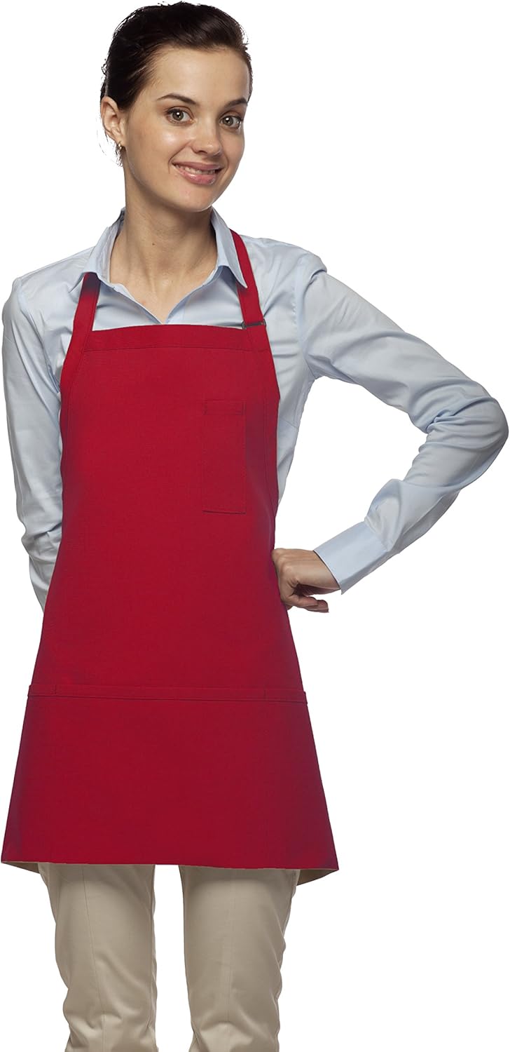 Averill's Sharper Uniforms Three Pocket Bib Apron with Pencil Pocket 3 pocket (Set of 6