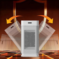 Space Heater, 1500W Portable Electric Heaters for Indoor Use, PTC Ceramic Heater with Remote, Thermostat, 90°Oscillation, 8H Timer, Safe Quiet Room Heater for Home and Office Use (White)