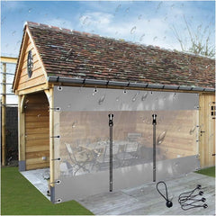 Outdoor Tarpaulin Curtain Gazebo Side Panels Weatherproof with Zipper and Elastic Cord for Pergolas Patio Porches Carports Gazebos (Color : Gray, Size : 2.5x2.5m/8.2x8.2ft)