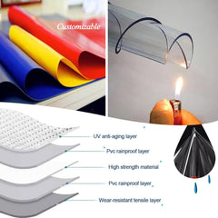 Transparent Tarp Curtains, Clear Waterproof Tarpaulin Side Panels, PVC Plastic Tarp, Partition Rain Curtains, Protective Tarpaulin for Garden Pergola Gazebo Garage,W×H-4×2.5m(13.1 * 8.2ft)