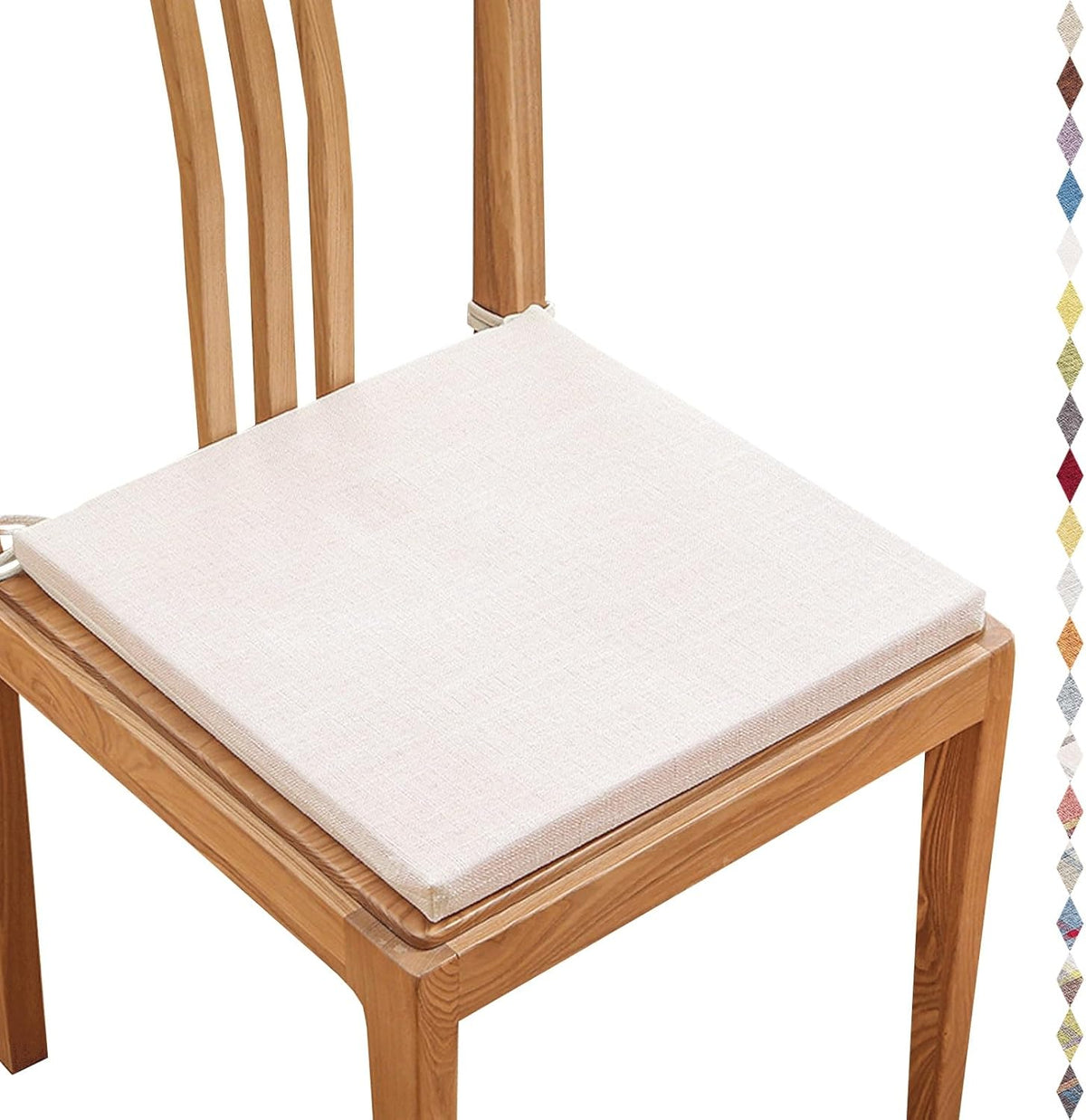 Chair/Stool Cushions Square - 14"x14", 16"x16", 18"x18" w/Ties Seat Pads for Dining/Garden/Office Chairs(C1,16x16x1in)