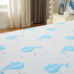 VFD 5 Inch Twin Memory Foam Mattress in a Box, Whales Pattern Medium Feel, CertiPUR-US