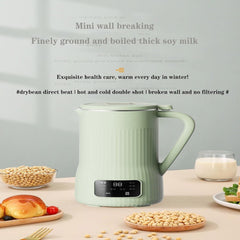 Mini Soybean Milk Maker, Mini Juicer Portable Soy Milk Machine with 8 Functions, Juicer Maker, Free Filtering, Self Cleaning for Household (Color : White)