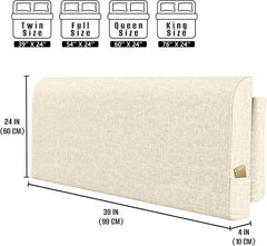 Upholstered Twin Headboard, No Tools Needed, Wall Mounted Headboard with Removeable Washable Linen, Multi-Functional Backrest (Grey)