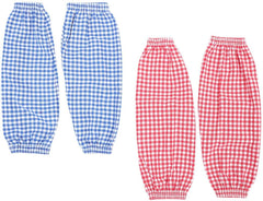 2pairs Plaid Oilproof Oversleeves for Kitchen Cleaning Reusable Arm Protectors Elastic Easy to Clean and Maintain for Housework and Cooking Tasks
