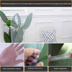 Clear Tarp 0.12mm Pergola Waterproof Side Panels with Eyelets and Elastic Rope, Porch, Gazebo, 60 Sizes DTVEW (Color : Clear, Size : 22.96x9.84'/7x3m)