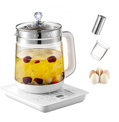 Electric Kettle, 1.8L Large Electric Health Pot with Tea Infuser & Stewing Cup, Egg Rack, 18-in-1 Multi-Function Electric Kettle for Soup, Herbal Tea,Smart Water Boiling- Adjustable Temp