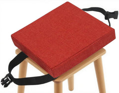 Bar Stool Pad Square 12 13 14 15 16 17 18 19 20, Super Soft Chair Seat Cushion with Ties Linen Removeble Cover Zipper for Kitchen Barstool Office Dinning Room(Color6,38x38x5cm)