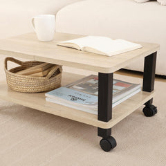 不二貿易(Fujiboeki) Fuji Boeki 52271 TV Stand with Casters, Corner Type, Easy to Assemble Without Tools, Width 31.5 x Depth 11.6 x Height 17.5 inches (80 x 29.5 x 44.5 cm), Oak