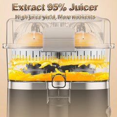 Electric Citrus Juicer, 100w High-efficiency Motor, Double-head Large Diameter Design, One-button Automatic Juicing, Portable And Easy To Clean (Black)