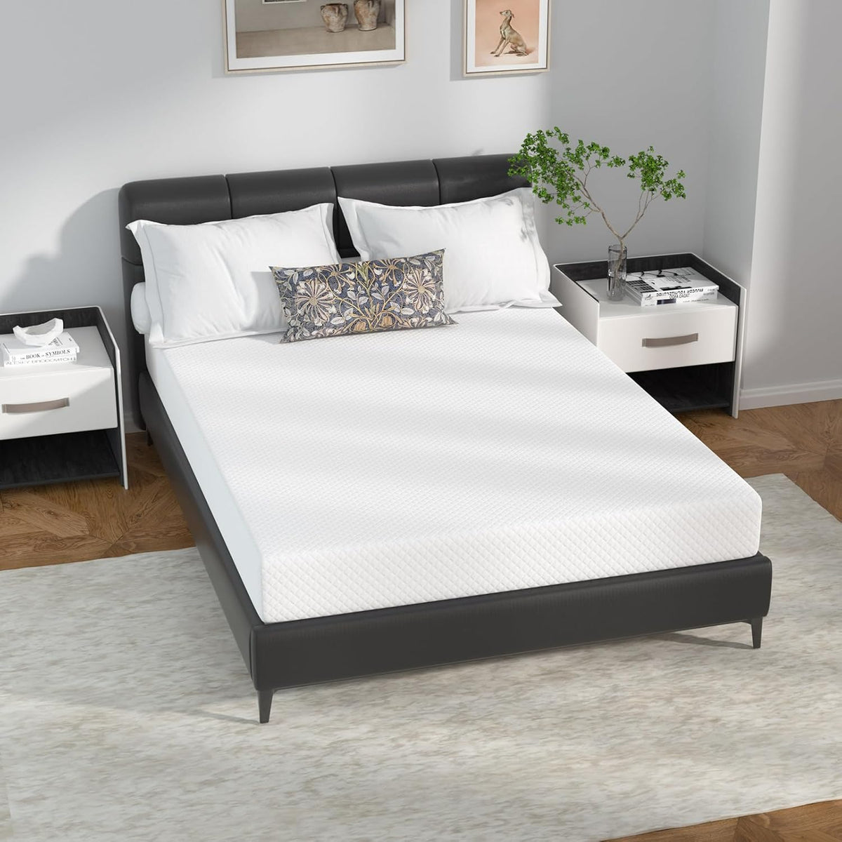 8 inch Full Mattress, Gel Memory Foam Full Size Mattress in a Box for Comfortable Sleep and Pressure Relief, Medium-Firm Support, Washable Cover, CertiPUR-US