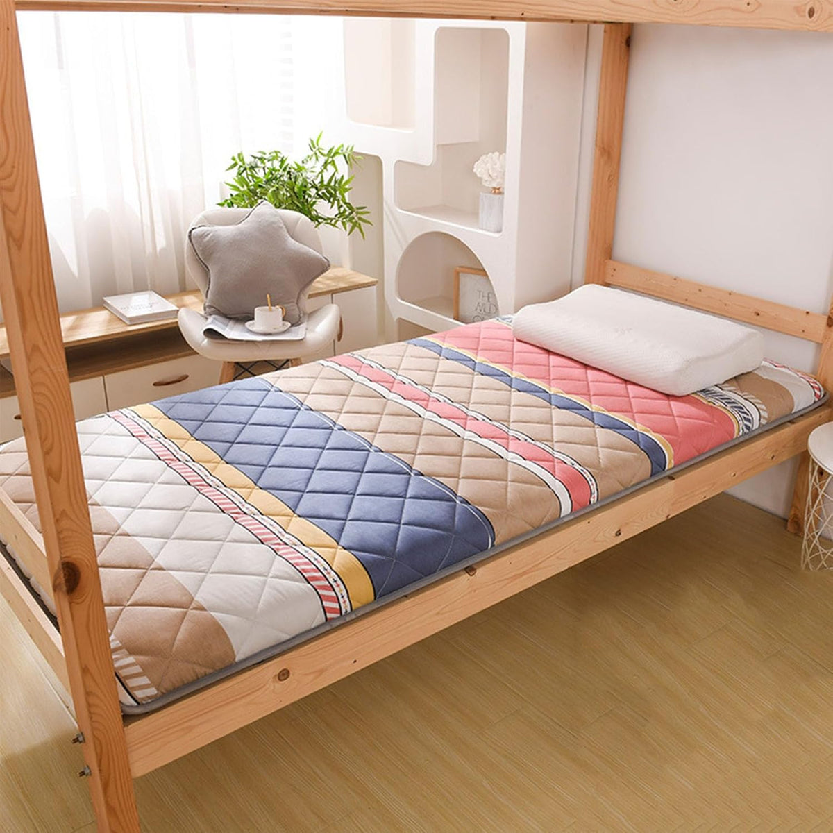 Mattress, Soft and Comfortable Futon Tatami Mattress Folding Japanese Style Bed Roll Floor Sofa Bed Apartment Mattress,Color a,90x200cm