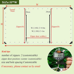 Outdoor Clear Tarp Curtains 0.5mm PVC Tarpaulin,Clear Tarp with 2 zipper，Transparent Tarpaulin Side Panels Pergola Patio Porch Gazebo Heavy Duty Curtains，Customizable ( Size : H1.5xW4.5m/H4.9xW14.7ft