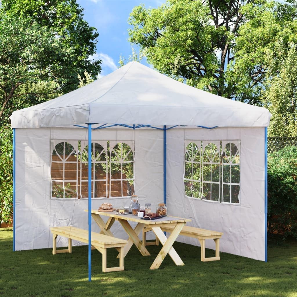 Party Tent Sidewall 2 pcs with Window PE White,Outdoor Party Tent Sidewall with Decorative Windows for YearRound Use Outdoor Canopies, Outdoor Gazebos