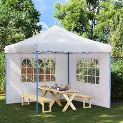 Party Tent Sidewall 2 pcs with Window PE White,Outdoor Party Tent Sidewall with Decorative Windows for YearRound Use Outdoor Canopies, Outdoor Gazebos