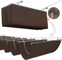 Retractable Wave Canopy pergola Cover，Retractable Wave Sun Shade sail，pergola Shade Cover Retractable， Sun Protection and Breathable，Wave Awning，Customizable(W1.6*L13m/W5.24*L42.65ft)