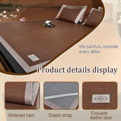 Summer Sleeping Mat, Foldable Breathable Cool Absorb Sweat Sleeping Mat, Cooling Bed for Home School Dormitory, Easy Care, Indoor Roll-up Runner Rug for Bedroom, Living Room, Entryway(Color B,200cm)